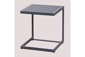 ‎SKLUM SKLUM Kwadratowy stolik pomocniczy do ogrodu 40x40 cm z aluminium Dulem