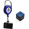 Scott Edward Snooker Chalk Holder Pen Table Chalk Magnetic Pool Cue Chalk Holder Stainless Steel Billiard Chalk Holders for Cue Sports Accessories Billiard Accessories (Blue)
