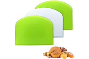 XFENTECH XFenetch 3 Pezzi Tarocco per Impasto - Tagliapasta in Plastica Flessibile Strumento per Fodere per Torte, Impasto, Pane, Pizza (2 Verdi, 1 Bianco)