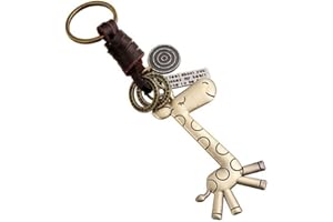 Deesos Brelok do kluczy klasyczny styl winobranie żyrafy karykatura do kluczy kieszonkowych zamknięcie na klucze, torebka na prezent