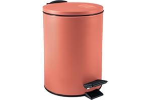 Spirella - Poubelle à Pédale Adelar - Acier Mat - Mécanisme Slow Close Silencieux - Revêtement Anti-Traces - Design Moderne et Élégant - Terracotta Mat - 3L