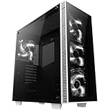anidees AI Crystal White Full-Tower Black,White computer case - computer cases (Full-Tower, PC, Plastic, Steel, Tempered glass, ATX,EATX,EEB,Micro-ATX,Mini-ITX,XL-ATX, Black, White, 5 mm)