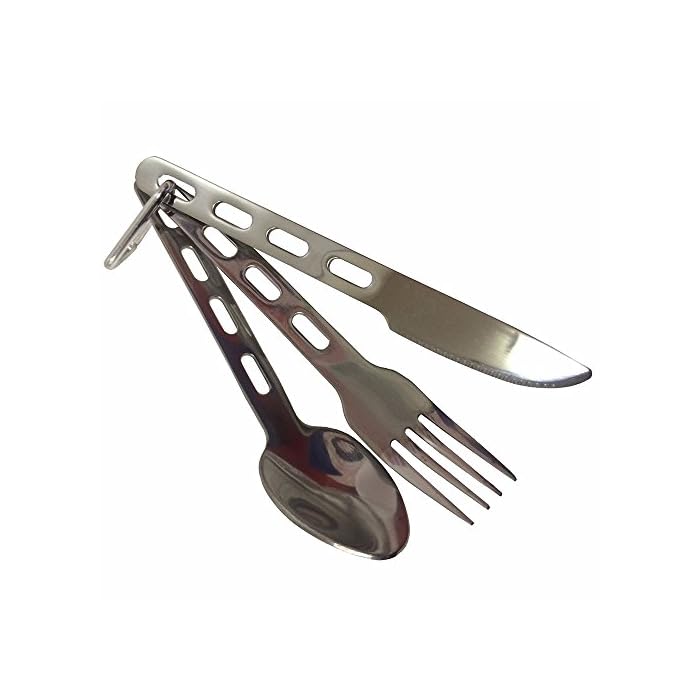 The Caravan Supermarket Stainless Steel Camping Cutlery Set With