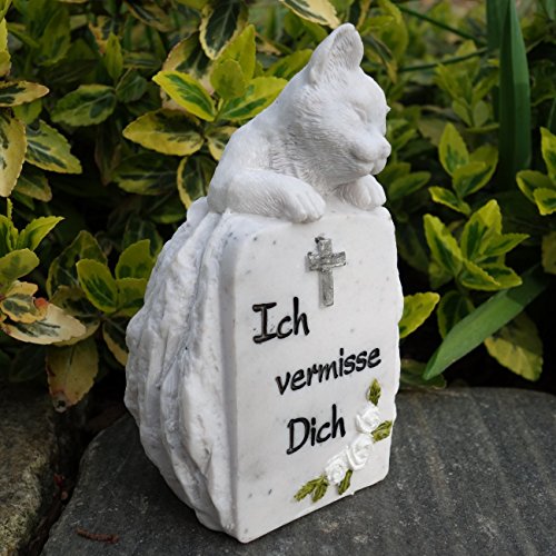 Kleiner Tiergedenkstein Katze Ich vermisse Dich. Höhe 11cm. 1 Stück - 3