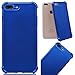 Produktbild CE-Link für iPhone 7 Plus Hülle Vollschutz Schale Ultradünne Etui Weich Silikon Schutzhülle Handyhülle Anti-Scratch TPU Backcover + Ultra Weiche Plastik PC Front Full Body Protective Case Clear Cover Silicone Bumper - Blau + 1 x Panzerglas