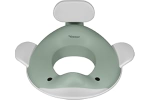 Kindsgut Riduttore, a forma di balena, per WC, per bambini. Disegno a balena pensato per i bambini, e adatto ai bambini: a misura di bambino - colore pistacchio