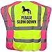 Price comparison product image Equestrian Pink Hi Vis Viz Vest Please Slow Down Reflective Safety Waistcoat XXXL