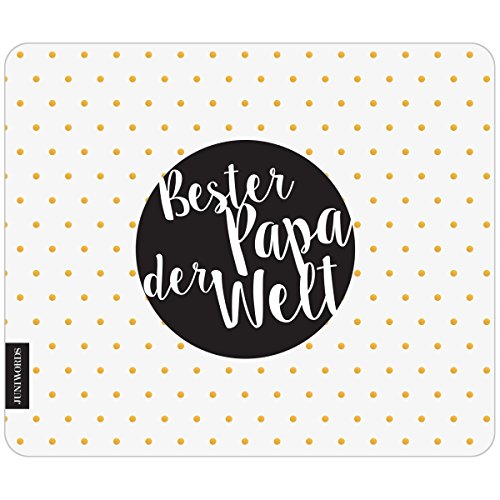 Preisvergleich Produktbild JUNIWORDS Mousepad - Bester Papa (goldene Punkte)