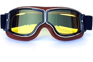 HONCENMAX Motorcycle Goggles, Motocross Glasses for Helmet, Safety Goggles for Dirt Bike BMX ATV Off Road Racing Ski Snowboard - Fog-proof/Windproof/UV Protection Adult