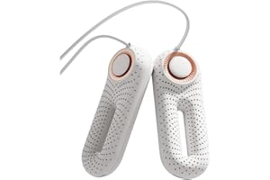 Snowpea Sèche-Chaussures Électrique Sèche-Bottes Sèche-Linge pour Bottes Gants avec Minuterie 3/6/9 Heures (Ultra-Blanc)