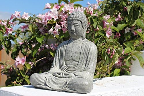 Meditating Buddha Statue, Stone Garden Ornament,Cornwall Stoneware, Gift, Cornwall Stoneware, Outdoor Living, Unusual Gift Idea