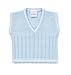 Baby Boys Sky Blue With White Vneck Tank Top For Special Occassion (3-6months)