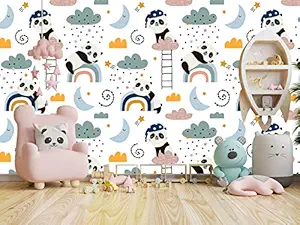 Decor Production PVC Vinyl Self Adhesive Wallpaper Wall Sticker for Home Decor, Living Room, Bedroom, Hall, Kids Room, Play Room(New_Wallpaper_pt8_8_20sqft,16x90 Inches Each Strip)