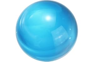 sourcing map 40mm/1.6" Crystal Sphere Ball Glass Solid Decorative Sphere Crystal Ball Prop Ornament for Feng Shui Divination Fortune Telling Tabletop Fountain Decoration, Lake Blue