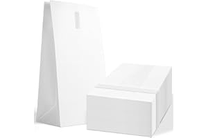 AOGOE Bolsa de Vómito de Papel Kraft, 60PCS Bolsas Desechables para Vómitos, Bolsas Emesis con Hebilla Metálica Sellable, Bolsas para Enfermos en Viaje en Coche para Embarazadas, Niños y Adultos