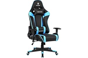 ‎OVERSTEEL Oversteel - ULTIMET Professional Gaming Stuhl Kunstleder, 2D Armlehnen, höhenverstellbar, 180° verstellbare Rückenlehne, Gasdruckfeder Klasse 3, bis 120Kg, Farbe Blau