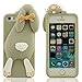 Produktbild Besondere Niedlich Kaninchen Aussehen Entwurf Schutzhülle iPhone 5 5S 5C 5G Hülle, iPhone 5S 5C Case, Weich Silikon Handy Tasche Prämie Schutz Slap-up Estilo Soft touch Anti-Shock