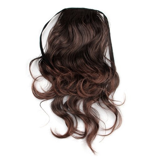 SODIAL(R) Dark Brown Ponytail Wig Hairpiece Hair Piece Long 55cm