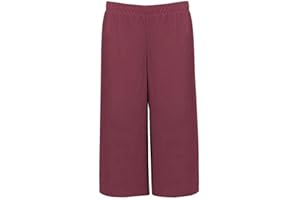 Shop Nova® Women Wide Leg Plazzo 3/4 Short Pants Casual Ladies Loose Capri Trousers