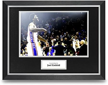 Joel Embiid Signed 16x12 Framed Photo Display Basketball Autograph Memorabilia #51382