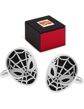 Marvel Spiderman 3Schwarz und Silber Ton Manschettenknöpfe GRATIS Marvel Geschenk Box Spider Man Manschettenknöpfe