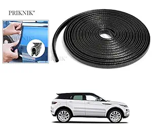 PRIKNIK Car U Shape Edge Trim Rubber Strip Seal Protector Car Door Edge Guards (16 ft/5 m) Compatible with Cars (Black, 16 ft)