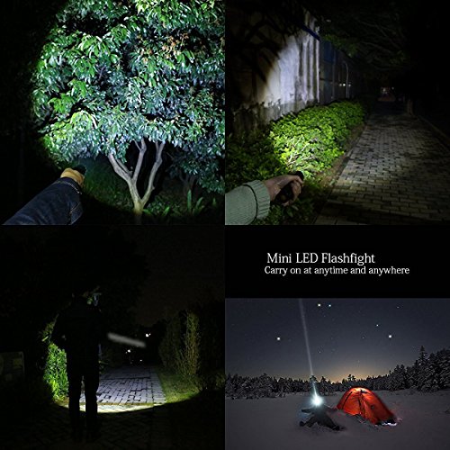 Zoombar Superhelle Taktische LED Taschenlampe – Coomatec SD-100 Outdoor Wasserdicht LED Camping Handlampe, Mit einstellbarem Fokussierbar, 900 lumen - 4