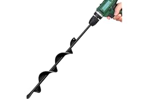 LONGRUN Punta da trapano a coclea per Piantare -4.3 cm x 38 cm Coclea da giardino, Strumento per piantare bulbi per Piantare, Coclee per trapano a testa esagonale