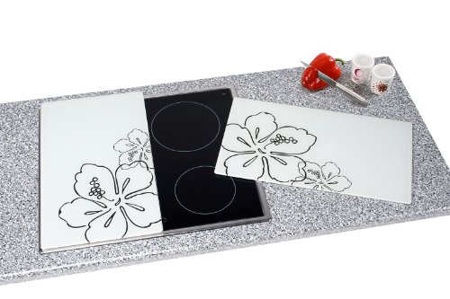 Kesper 3652613 Multi-Glasschneideplatte, 2-er Pack, Motiv: Flora, Maße: 52 x 30 x 1.2 cm - 2