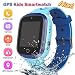 Produktbild GPS Uhr Telefon,Kinder Smart Watch,GPS Smartphone für Jungen Mädchen - Uhr mit SOS Voice Anruf Sprachnachricht SOS Taschenlampe Digital Kamera Armbanduhr Geschenk für die Schule (Blau)
