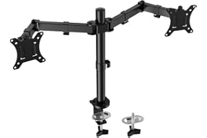 FORGING MOUNT Braccio supporto per monitor Supporto da scrivania SUPPORTO PER FORGATURA Staffa ergonomica per bracci per monitor regolabile in altezza per schermi LCD LED da 13" - 32" per PC per scriv