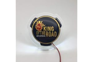 FTC 1 piezas para Scania Griffin Badge 80mm ABS Truck logo Insignia de la parrilla delantera delantera con emblema de iluminación LED blanca (deep blue)