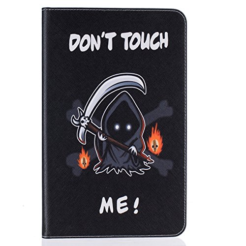Samsung Galaxy Tab A 10.1 Hülle Case,Samsung Galaxy Tab A 10.1 T580 Ledertasche Smart Cover,Ekakashop Ultradünn Bunt Tod Muster Painting PU Leder Schale Ständer Schutzfolie Schutzhüllen Flip Cover Tasche TPU Innere Hülle Silikon Back Case Etui mit Magnetverschluss Wallet Kreditkarte Card Holder Slot für Samsung Galaxy Tab A 10.1 T580 T585 + 1x Kostenlos Ständer (Farbe zufällig) - 2