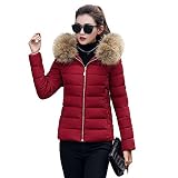 iHENGH Neujahrs Karnevalsaktion Damen Winter Jacke Dicker Warm Bequem Slim Parka Mantel Lässig Mode Reißverschluss Art und Weise Feste Frauen beiläufiger dünner Coat