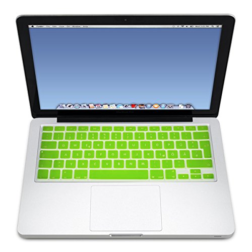 kwmobile Tastaturschutz Apple MacBook Air 13“/ Pro Retina 13“/ 15“ – QWERTZ Silikon Laptop Tastaturfolie – Notebook Tastaturschutzfolie Grün - 4