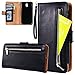 Produktbild Yokata Samsung Galaxy J5 2017 Hülle Leder Geldbörse Flip Wallet Case Handyhülle Handy Ledertasche Schutzhülle Tasche Handytasche Weiche Silikon Backcover Innere Geldscheinfach mit Reißverschluss Premium Abnehmbar Magnet Kartenfach Standfunktion Mobiles Seil Brieftasche Etui Schale Schutz für Samsung Galaxy J5 2017 Cover - Schwarz