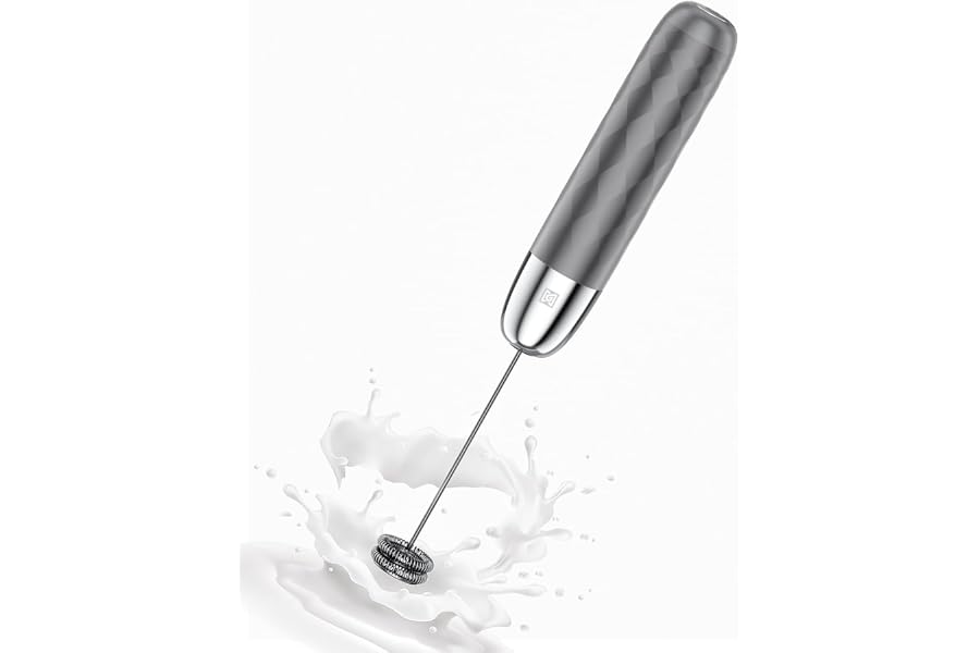 Maestri House Espumador de Leche, Recargable Espumador Leche Electrico | con Agitador de Acero Inoxidable, Mini Batidor