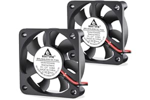 GDSTIME 50mm Fan 50mm x 10mm 5010 DC 12V Brushless Cooling Fan 4500 RPM High Speed Cooler 2 Pack