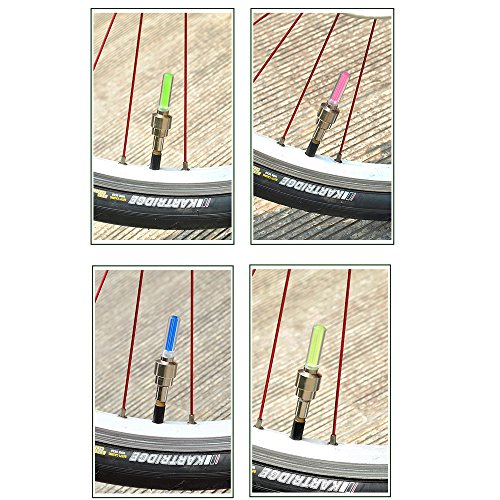 AGIA TEX Leuchtendes LED Speichen-Licht Set Fahrrad-Beleuchtung Felgenlicht Reifen-Lichter für Roller / BMX /Rennrad Reflektoren für Sicherheit im Dunkeln - 3