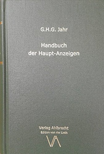Preisvergleich Produktbild Handbuch der Haupt-Anzeigen