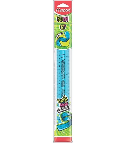 Westcott 12 Inch Plastic Ruler - 30 Cm Metric & Imperial Measurements (Red)
