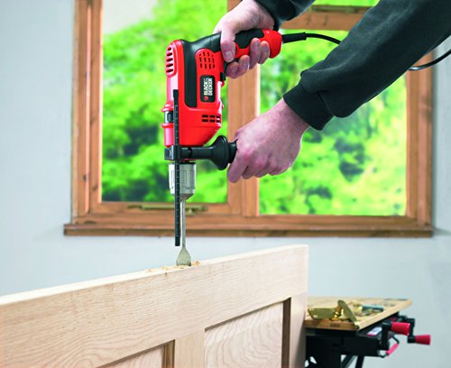 Black + Decker 550W Schlagbohrmaschine im Koffer, 13mm Schnellspannbohrfutter, Spindelarretierung, KR554CRESK - 4