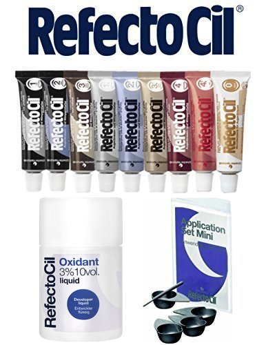Refectocil Augenbrauen & Wimpernfarbe lichtbraun inkl. Entwickler und Färbe Set