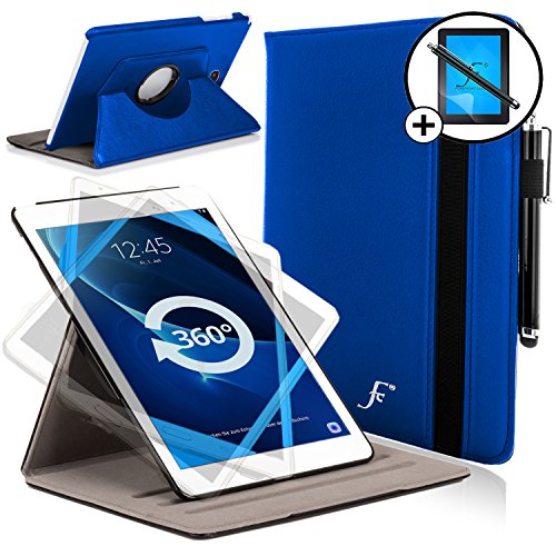 Forefront Cases® Samsung Galaxy Tab A 10.1 SM-T580 Leder Drehbar Hülle Schutzhülle Tasche Smart Case Cover Stand - Rundum-Geräteschutz und intelligente Auto Schlaf / Wach Funktion inkl. Eingabestift und Displayschutz