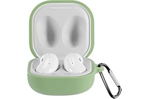 TLING Custodia in Silicone per Samsung Galaxy Buds 2/Live/PRO Custodia,Samsung Galaxy Buds 2 Case Antiurto Protettivo Silicone (Verde Matcha)