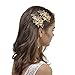 Remedios Light Gold Leaves Pearl Wedding Hair Clip Hair Accessory
