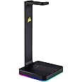 Corsair ST100 RGB Porta Cuffie Premium con Scheda Audio 7.1 Surround Integrata, Nero