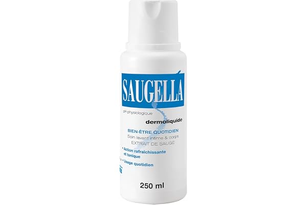 Saugella - Dermoliquide - Soin lavant - Hygiène intime quotidienne - Femmes adultes - A base d’extraits de Sauge - 250 ml
