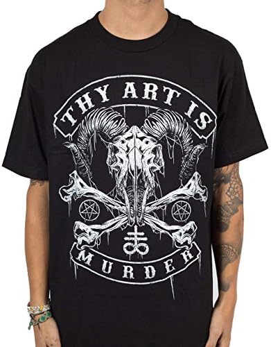Thy Art Is Murder Mens Baphomet Skull T-Shirt, Large, Black