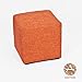 Arketi-com Ottoman Cube Orange Polyurethane High Density Height cm 45 Side cm 45 Hand Made in Italy
